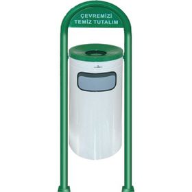 Palex 3560-8 Tek Ayaklı Boyalı Bahçe Tipi Çöp Kovası