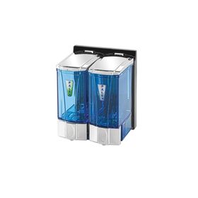 Palex 3564-2 2x250 cc Krom Şeffaf Mini Sıvı Sabun Dispenseri