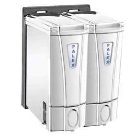 Palex 3564-K 2x250 cc Krom Kaplama Mini Sıvı Sabun Dispenseri