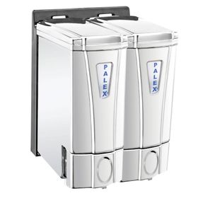 Palex 3564-K 2x250 cc Krom Kaplama Mini Sıvı Sabun Dispenseri