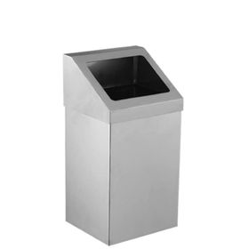 Palex 3834-336 36 lt Krom Açık Çatı Kapaklı Çöp Kovası