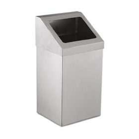 Palex 3834-354 54 lt Krom Açık Çatı Kapaklı Çöp Kovası