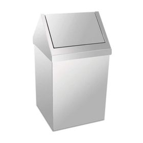 Palex 3834-354 54 lt Krom Açık Çatı Kapaklı Çöp Kovası