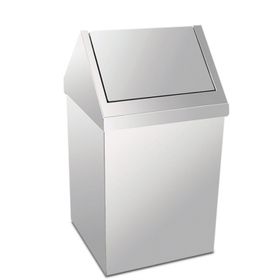 Palex 3834-380 80 lt Krom Açık Çatı Kapaklı Çöp Kovası