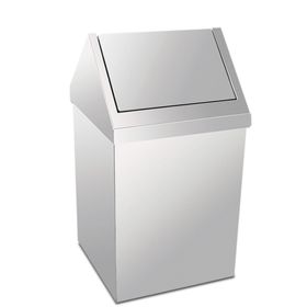 Palex 3834-380 80 lt Krom Açık Çatı Kapaklı Çöp Kovası