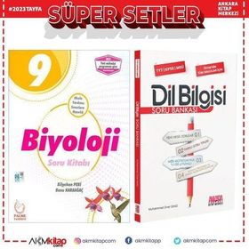 Palme 9.Sınıf Biyoloji ve AKM Dil Bilgisi Soru Bankası Seti 2 Kitap