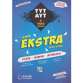 Palme TYT AYT Fizik Kimya Biyoloji Evde Ekstra Soru Kitabı Palme Yayınevi