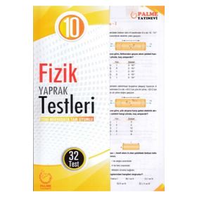 Palme Yaprak Test 10. Sınıf Fizik 2019 Kolektif Karekök Eğitim Yayıncılık