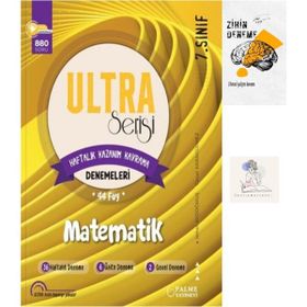 Palme Yayıncılık 7.Sınıf Haftalık Kazanım Denemeleri Matematik Föy+Zihin Deneme