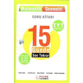 Palme Yayıncılık Palme Yayınları TYT Öncesi Matematik Geometri 15 Günde Son Tekrar Soru Kitabı