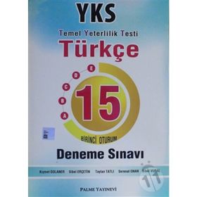 Palme Yayınevi TYT Türkçe 15 Deneme Sınavı