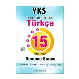 Palme Yayınevi TYT Türkçe 15 Deneme Sınavı