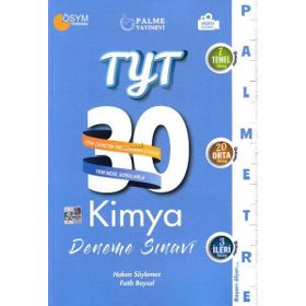 Palme Yayınları 2021 Yks Tyt Kimya Palmetre 30 Deneme Video Çözümlü