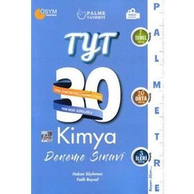 Palme Yayınları 2021 Yks Tyt Kimya Palmetre 30 Deneme Video Çözümlü