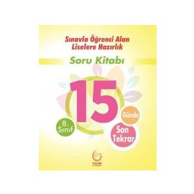 Palme Yayınları 8 Sınıf LGS 15 Günde Son Tekrar Soru Kitabı