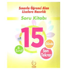 Palme Yayınları 8 Sınıf LGS 15 Günde Son Tekrar Soru Kitabı
