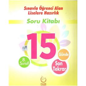 Palme Yayınları 8 Sınıf LGS 15 Günde Son Tekrar Soru Kitabı