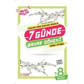 ​Palme Yayınları 8. Sınıf LGS 7 Günde Bahar Dönemi Soru Kitabı
