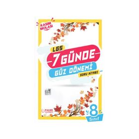 Palme Yayınları 8. Sınıf LGS 7 Günde Güz Dönemi Kasım Molası Soru Kitabı