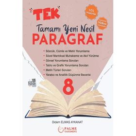 Palme Yayınları 8. Sınıf LGS Tek Paragraf Tamamı Yeni Nesil Soru Kitabı
