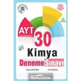 Palme Yayınları AYT Kimya 30 Deneme Sınavı