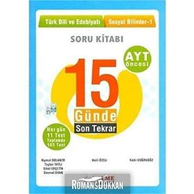 Palme Yayınları AYT Öncesi Türk Dili ve Edebiyatı Sosyal Bilimler 1 15 Günde Son Tekrar Soru Kitabı