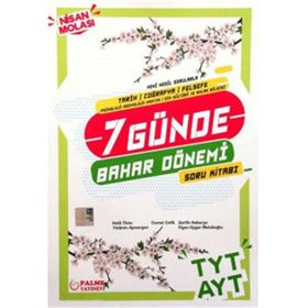 Palme Yayınları TYT AYT 7 Günde Bahar Dönemi Tarih Coğrafya Felsefe Soru Kitabı