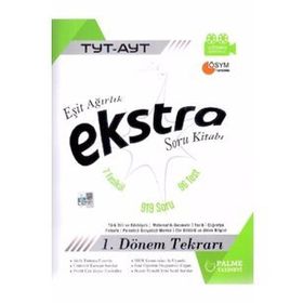 Palme Yayınları Tyt Ayt Eşit Ağırlık Ekstra Soru Kitabı 1. Dönem Tekrarı