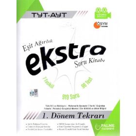 Palme Yayınları Tyt Ayt Eşit Ağırlık Ekstra Soru Kitabı 1. Dönem Tekrarı