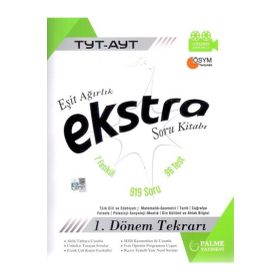 Palme Yayınları Tyt Ayt Eşit Ağırlık Ekstra Soru Kitabı 1. Dönem Tekrarı