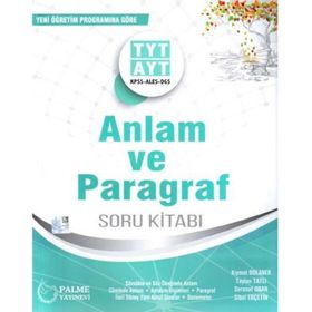 Palme Yayınları TYT AYT KPSS ALES DGS Anlam ve Paragraf Soru Kitabı