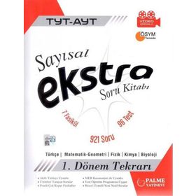 Palme Yayınları Tyt-Ayt Sayısal Ekstra Soru Kitabı 1. Dönem Tekrarı