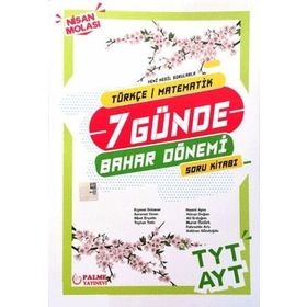 Palme Yayınları Tyt Ayt Türkçe Matematik 7 Günde Bahar Dönemi Soru Bankası