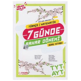Palme Yayınları TYT AYT Türkçe Matematik 7 Günde Bahar Dönemi Soru Kitabı