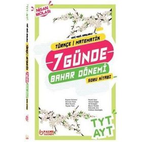 Palme Yayınları TYT AYT Türkçe Matematik 7 Günde Bahar Dönemi Soru Kitabı