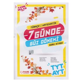 Palme Yayınları TYT AYT Türkçe Matematik 7 Günde Güz Dönemi Soru Bankası