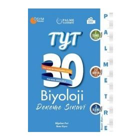 Palme Yayınları TYT Biyoloji Video Çözümlü Palmetre Serisi 30'lu Deneme