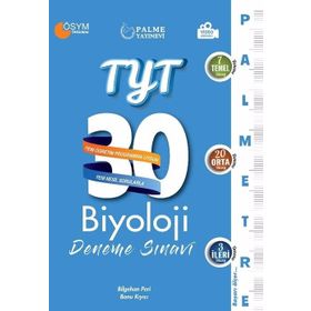 Palme Yayınları TYT Biyoloji Video Çözümlü Palmetre Serisi 30'lu Deneme