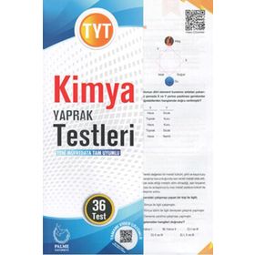 Palme Yayınları TYT Kimya Yaprak Test