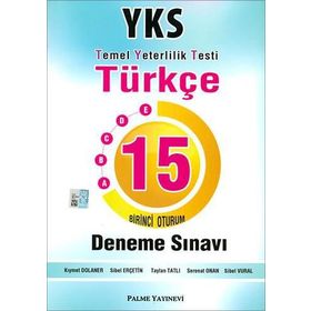Palme Yayınları TYT Türkçe 15 Deneme