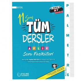 Palmetre 11. Sınıf Sayısal Tüm Dersler Aylık Soru Fasikülleri Palme Yayınevi