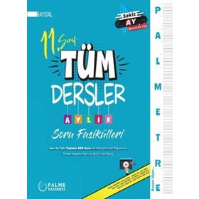 Palmetre 11. Sınıf Sayısal Tüm Dersler Aylık Soru Fasikülleri Palme Yayınevi