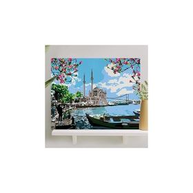 Palmiye Çıtalı 40x50 cm Ortaköy Tuval Seti