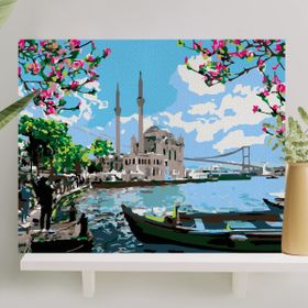 Palmiye Çıtalı 40x50 cm Ortaköy Tuval Seti