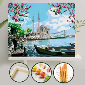 Palmiye Çıtalı 40x50 cm Ortaköy Tuval Seti