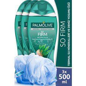 Palmolive Aroma Sensations So Firm 3x500 ml Duş Jeli + Lif