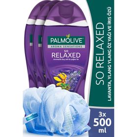 Palmolive Aroma Sensations So Relaxed 500 ml Duş jeli + Lif