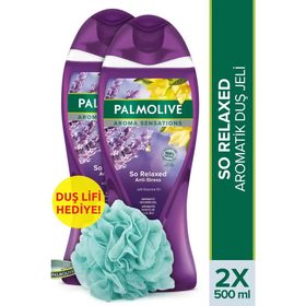 Palmolive Aroma Sensations So Relaxed Aromatik 2x500 ml Duş Jeli + Duş Lifi