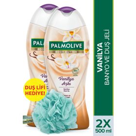 Palmolive Body Butter Vanilya 2x500 ml Duş Jeli + Duş Lifi