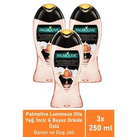 Palmolive Luminous Oils İncir Beyaz Orkide Özlü 3x250 ml Duş Jeli